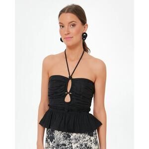 Ulla Johnson Adaleigh Top in Noir Black Size 12